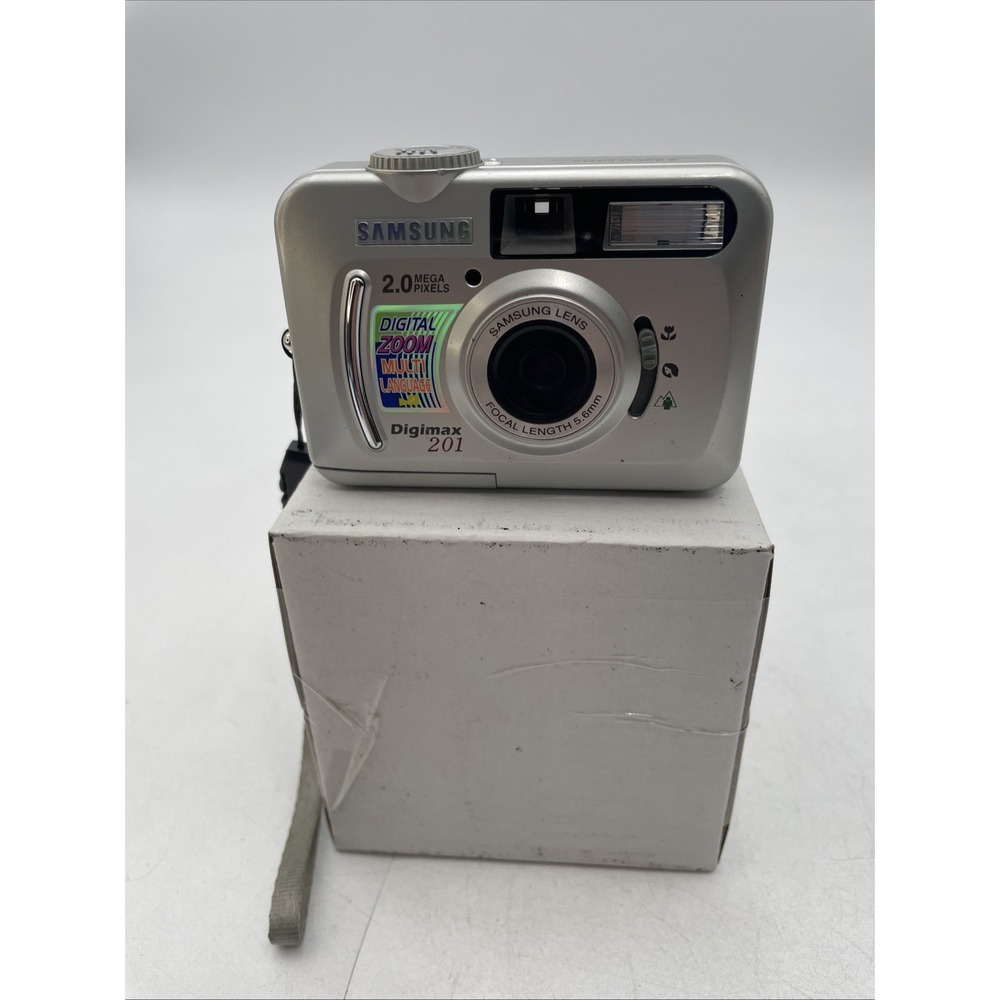 Samsung Digimax 201 Digital Camera 2.0 MP Digital Zoom+Battery+SD Card-TESTED